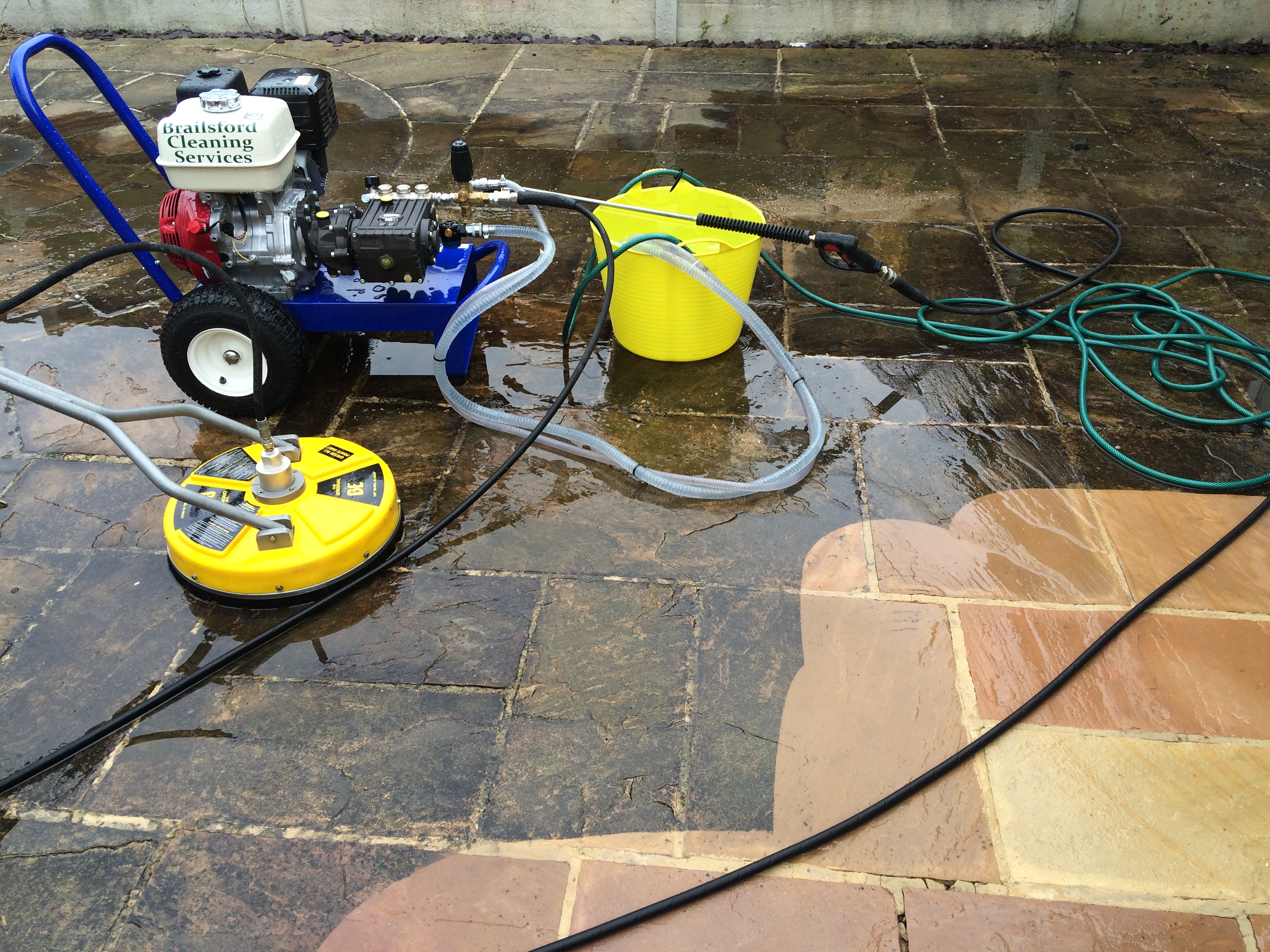Professional pressure washing equipment