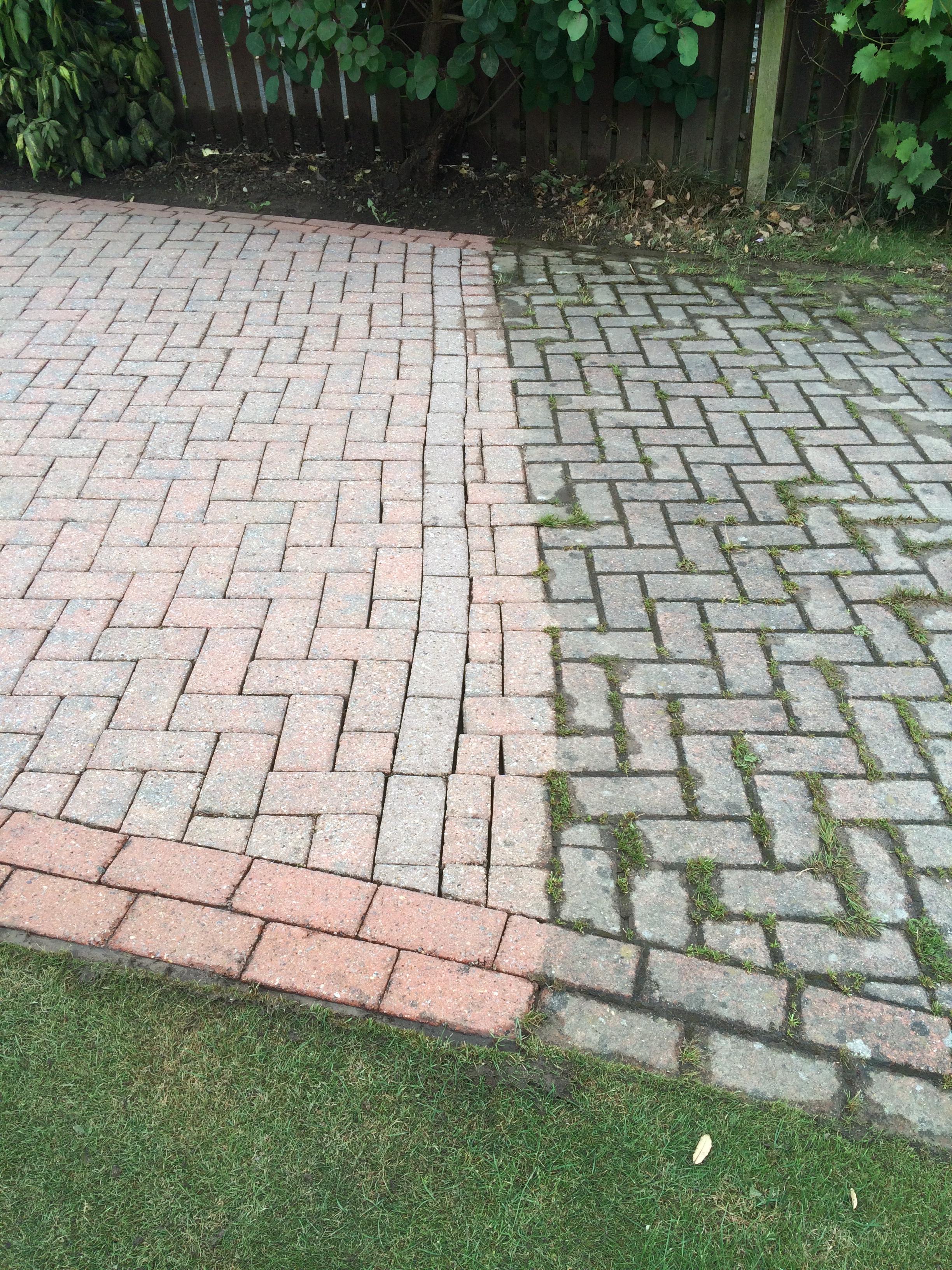 Block paving cleaning