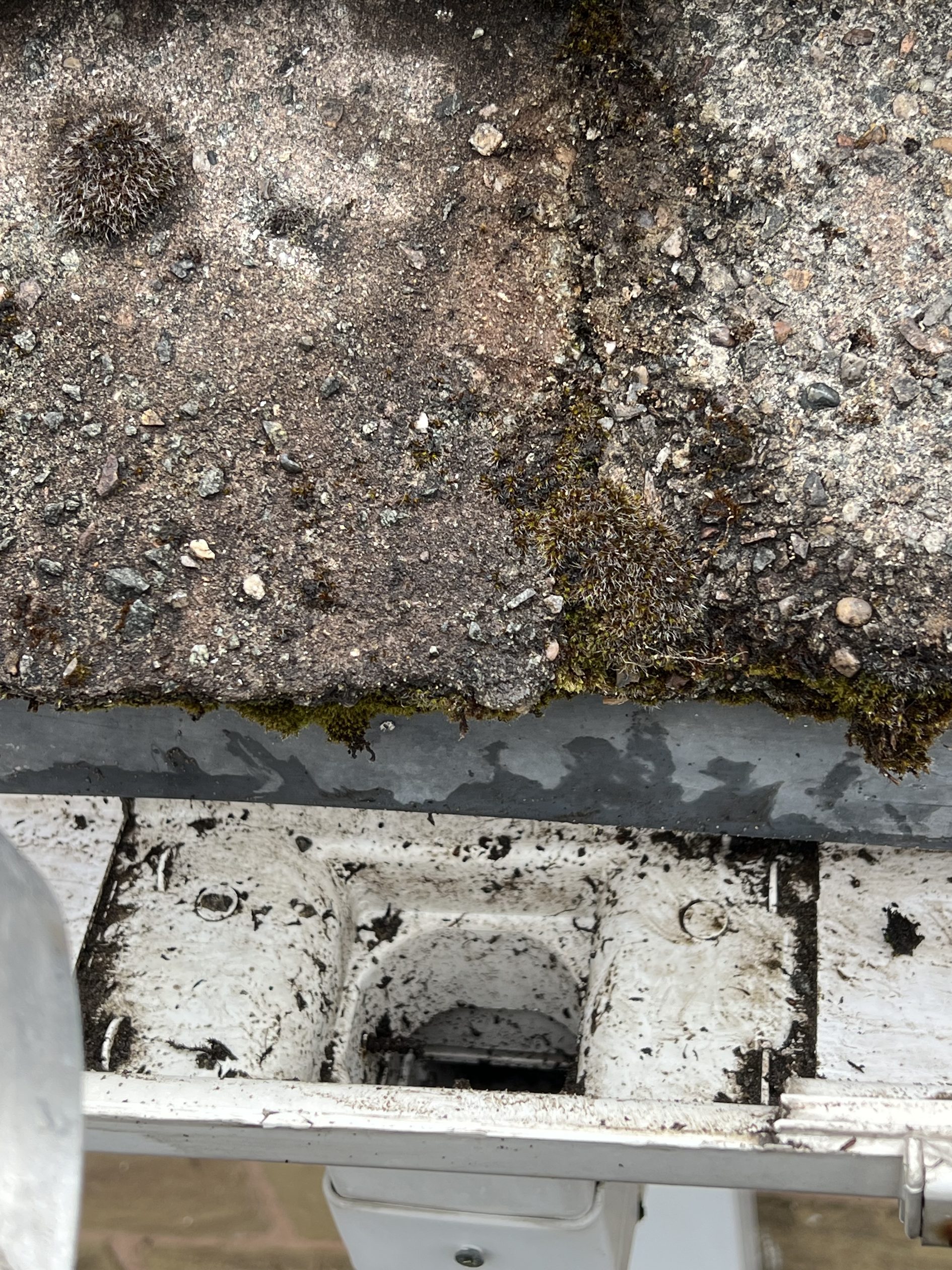 Gutter debris clearance after cleaning
